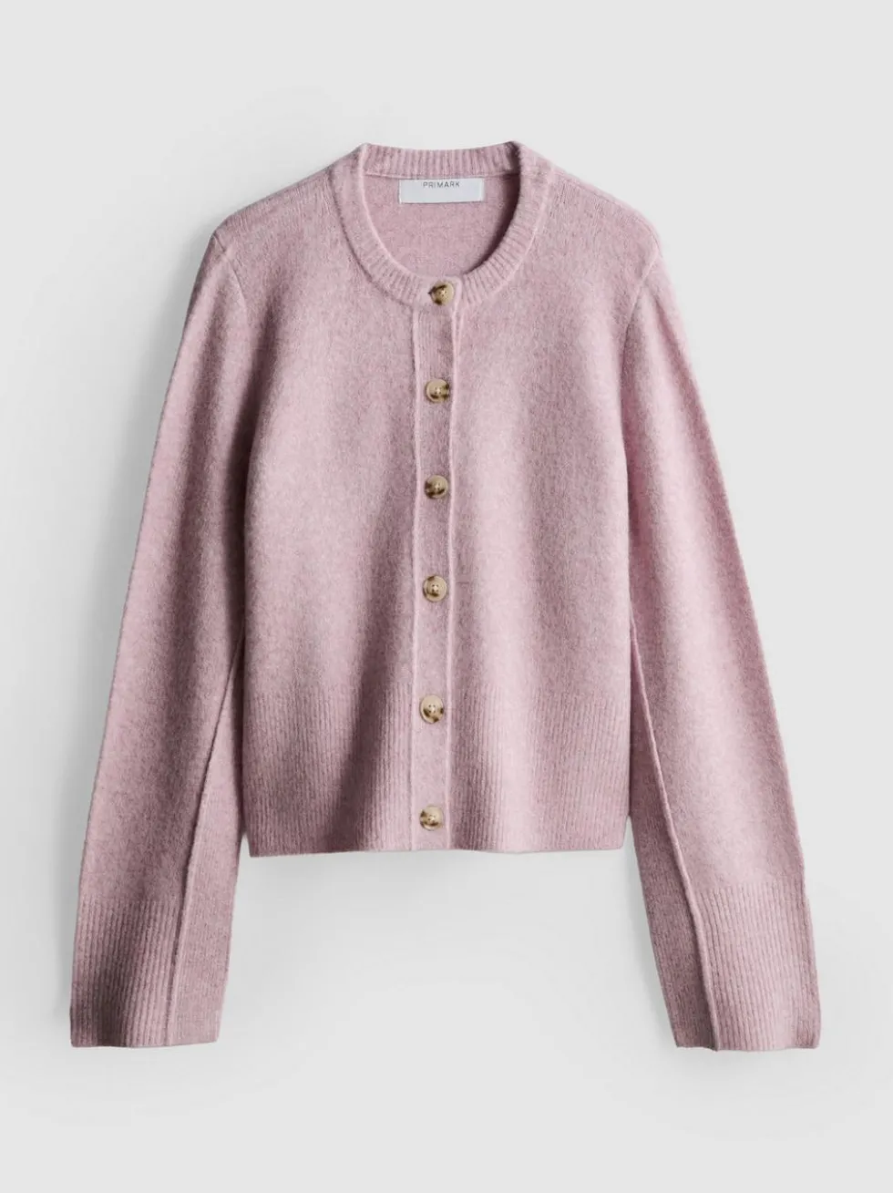 Lässiger, gestrickter Cardigan mit Rundhalsausschnitt
