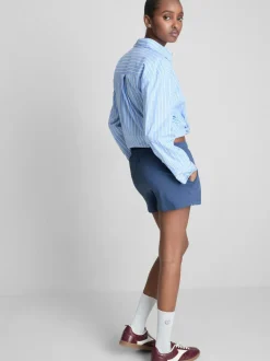 Lässige Shorts aus Baumwolle mit Kordelzug