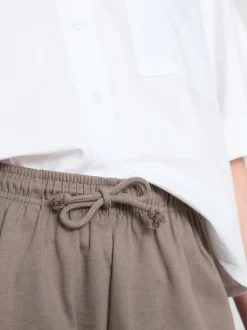 Lässige Shorts aus Baumwolle mit Kordelzug