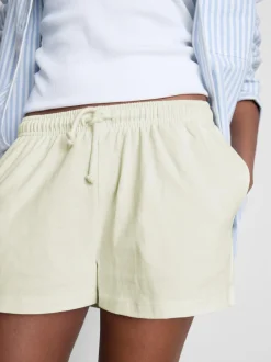Lässige Shorts aus Baumwolle mit Kordelzug
