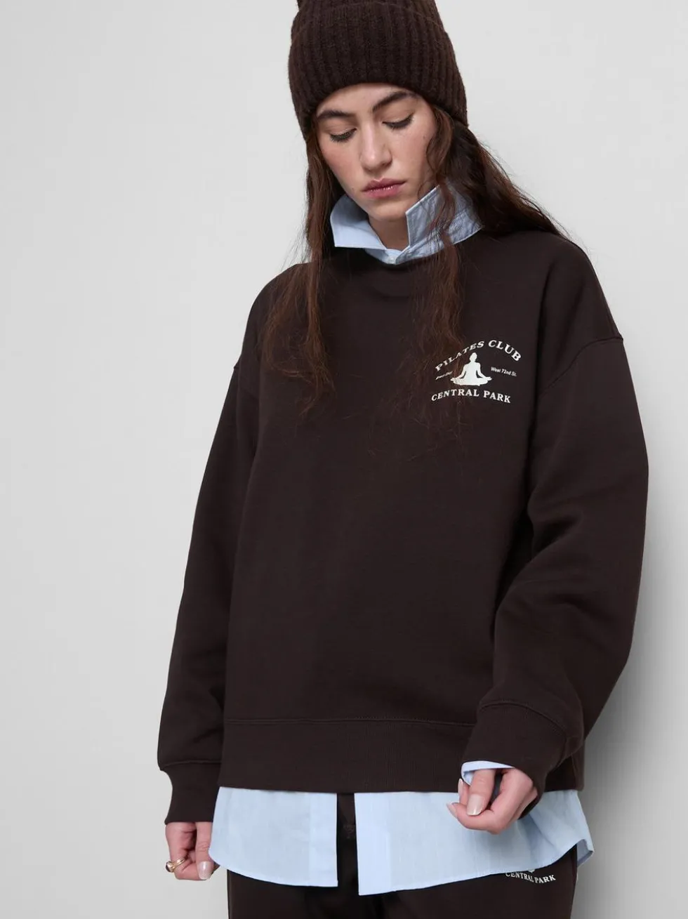 Lässiges Sweatshirt aus Baumwollmischung mit Print