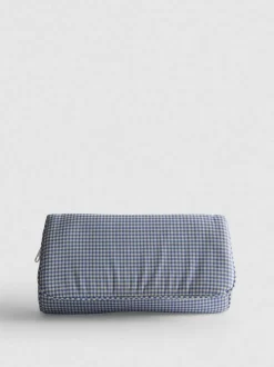 Make-up-Tasche aus Canvas mit Vichy-Karos