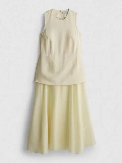 Mehrlagiges „The Edit“ Midikleid mit Schößchen