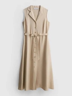 Midi-Blusenkleid mit Gürtel