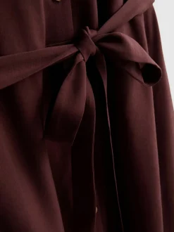 Midi-Blusenkleid mit Gürtel