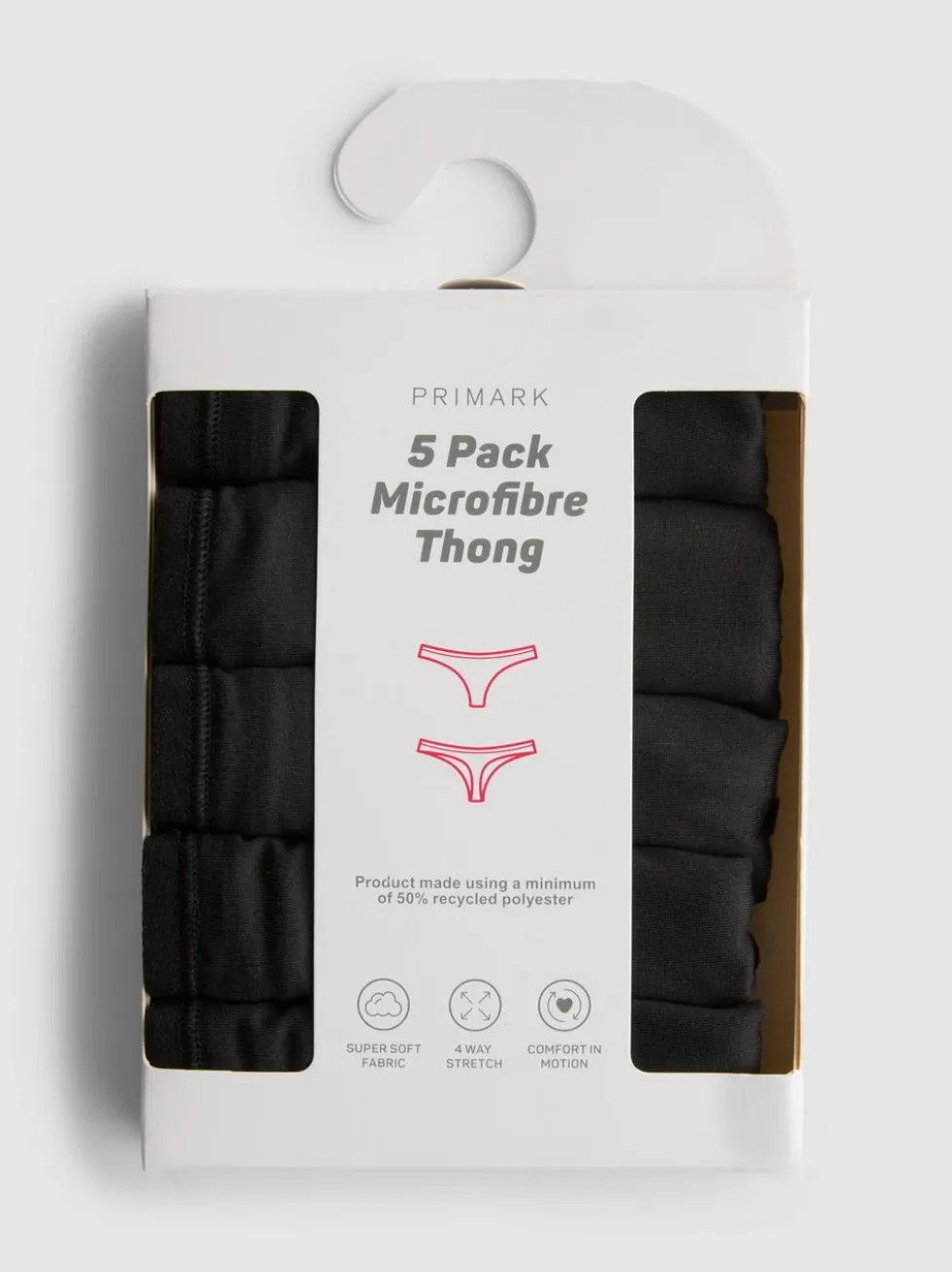 Mikrofaser-Tangas, 5er-Pack