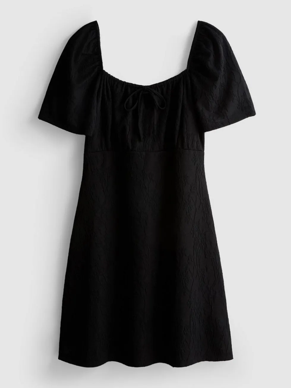 Milchmädchen-Minikleid in Knitteroptik
