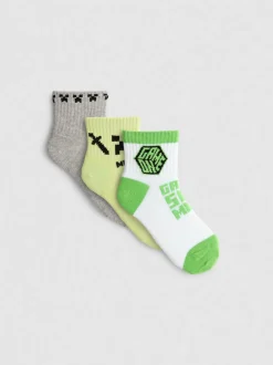„Minecraft“ Viertellange Socken, 3er-Pack