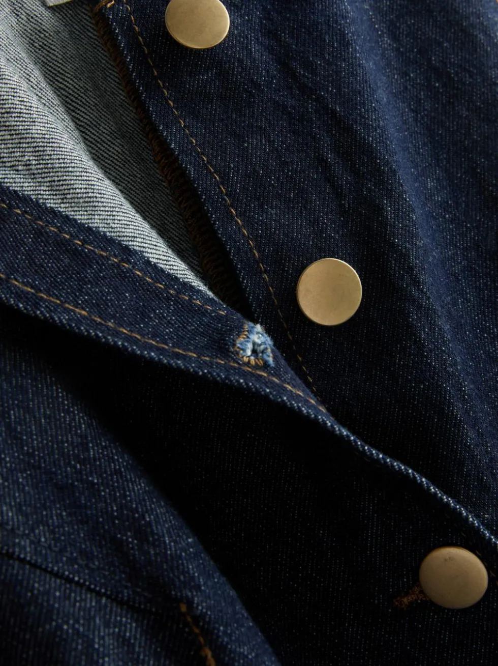 Minikleid aus Baumwoll-Denim mit Knopfleiste