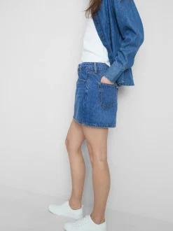 Minirock aus Baumwoll-Denim