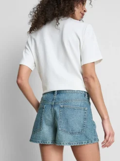 Minishorts aus Baumwoll-Denim
