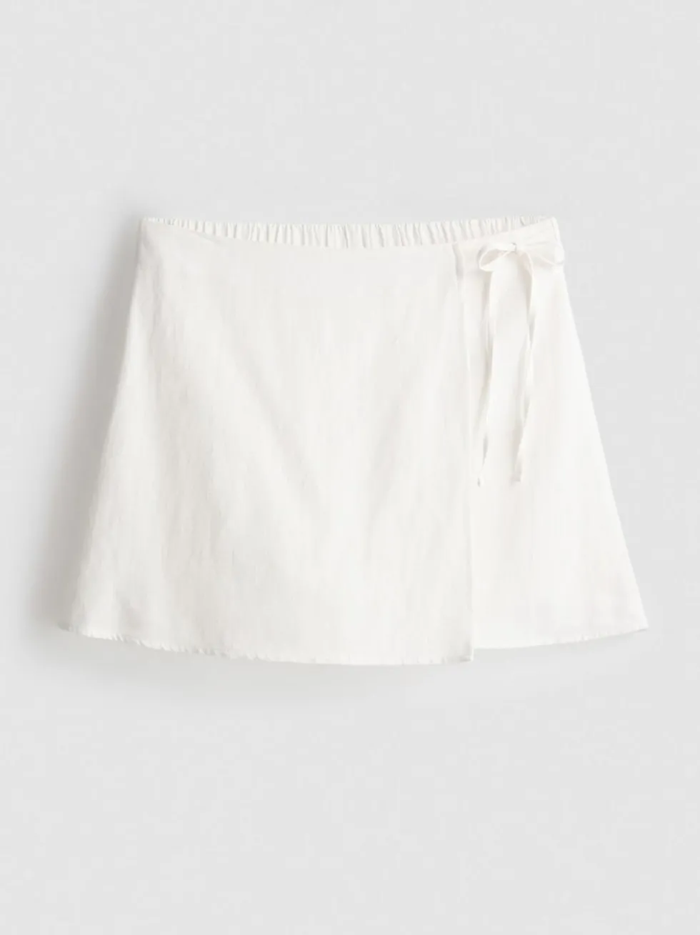 Mini-Skort aus Leinengemisch seitlich zum Binden