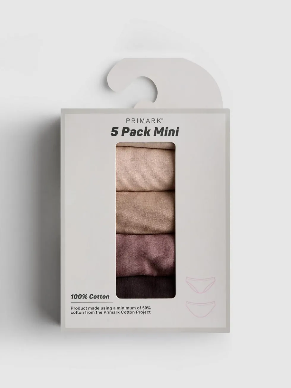 Minislips aus reiner Baumwolle, 5er-Pack
