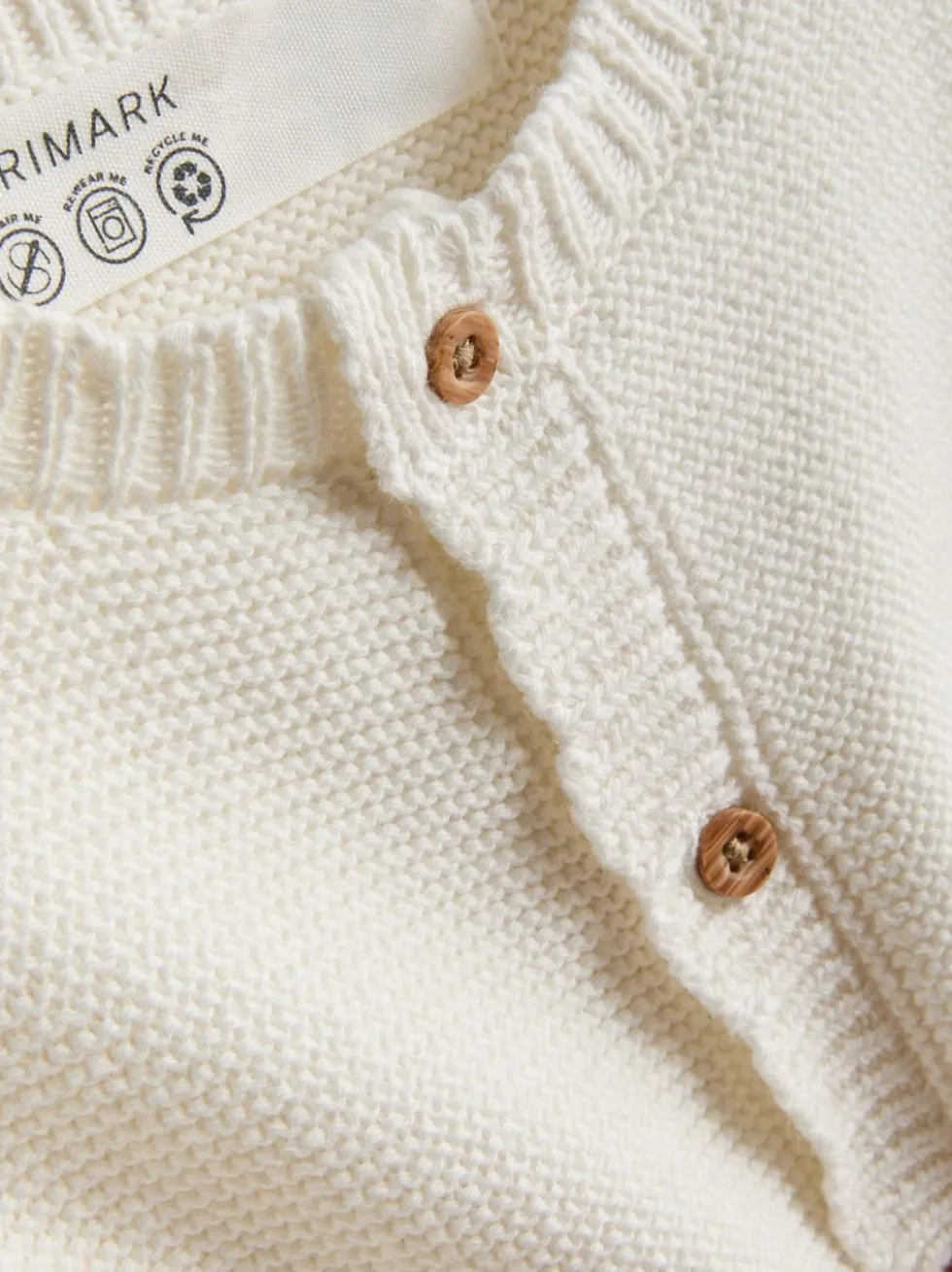 0–18 Monate | Cardigan mit Bogenkante für Neugeborene