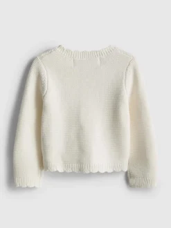 0–18 Monate | Cardigan mit Bogenkante für Neugeborene