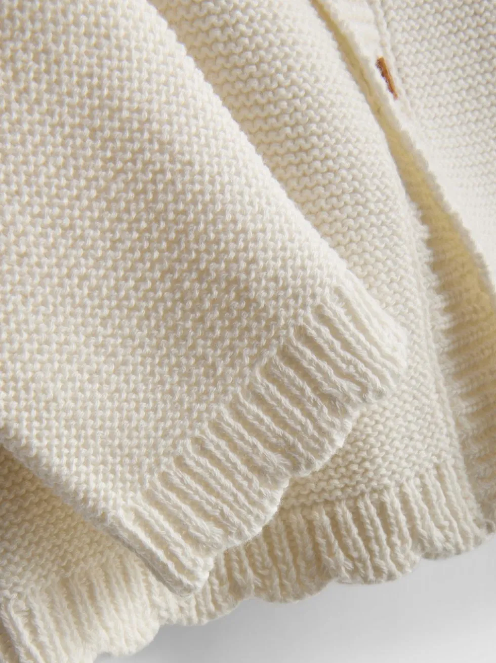 0–18 Monate | Cardigan mit Bogenkante für Neugeborene