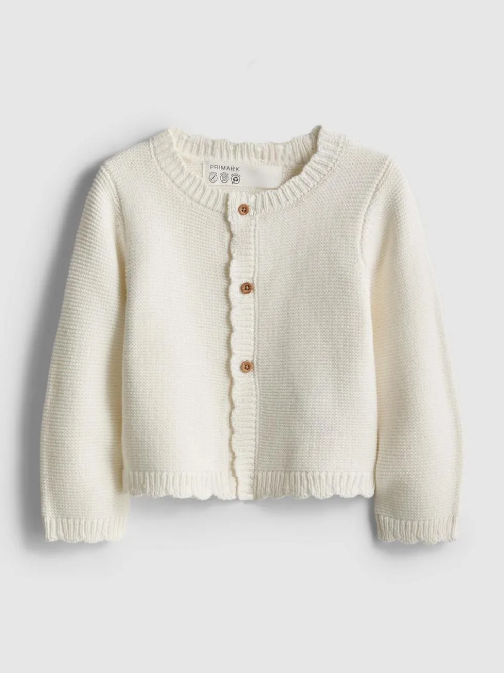 0–18 Monate | Cardigan mit Bogenkante für Neugeborene