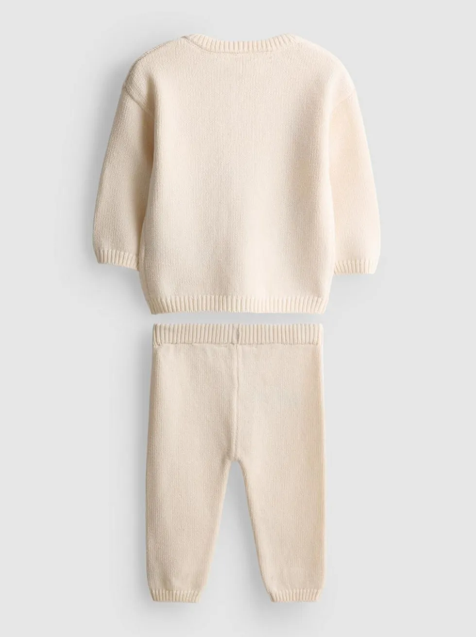 0–18 Monate | Cardigan mit Stickerei und Leggings aus reiner Baumwolle für Neugeborene