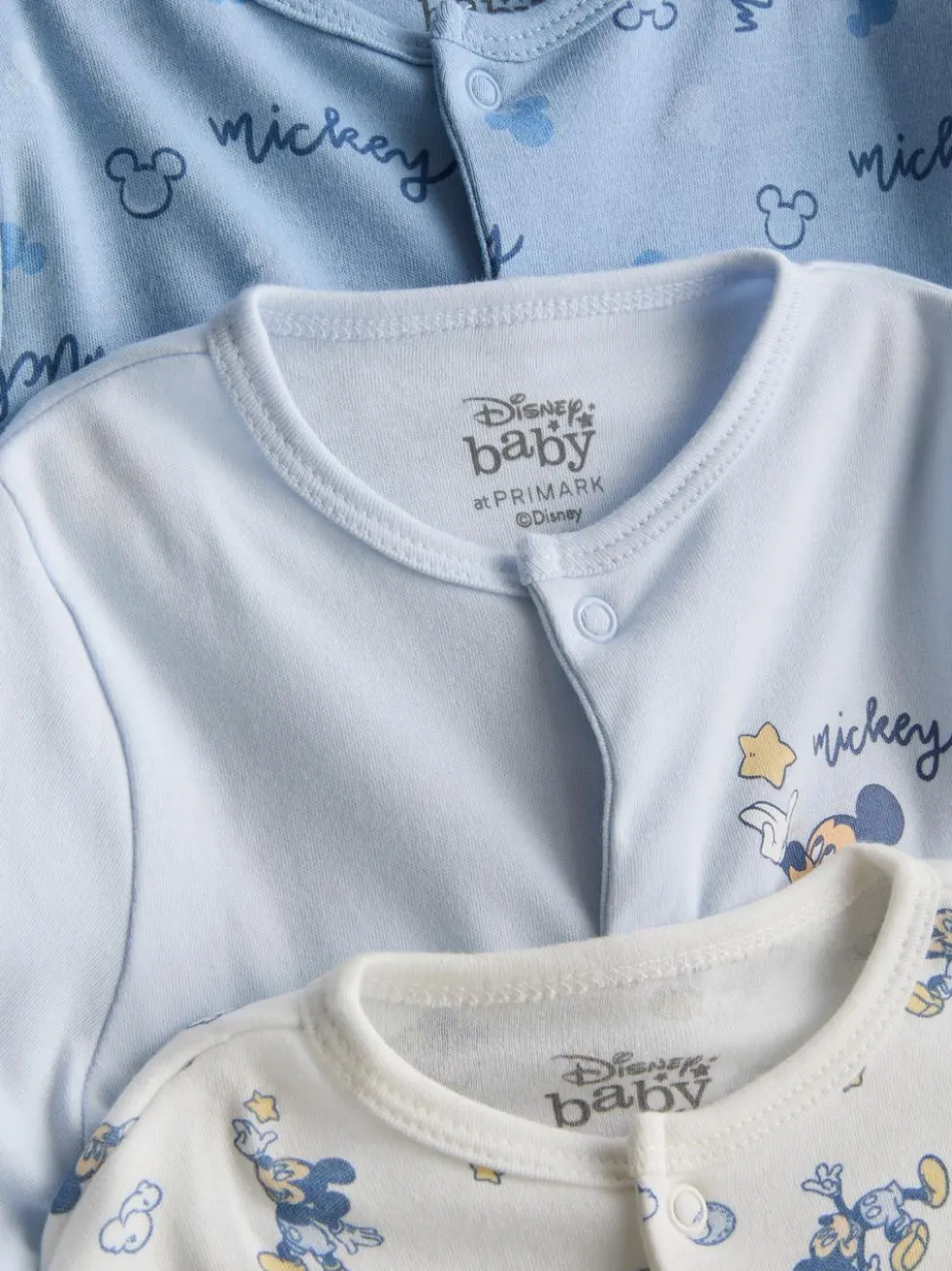 0–24 Monate | „Disney Micky Maus“ Schlafanzüge mit Druckknöpfen, 3er-Pack