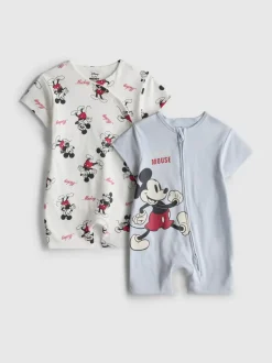 0–24 Monate | „Disney Micky Maus“ Strampler, 2er-Pack
