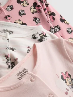 0–24 Monate | „Disney Minnie Maus“ Schlafanzüge mit Druckknöpfen, 3er-Pack