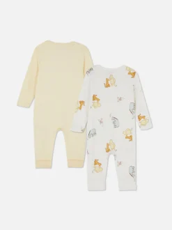 0–24 Monate | „Disney Winnie Puuh“ Strampler mit Reißverschluss, 2er-Pack