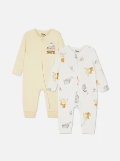 0–24 Monate | „Disney Winnie Puuh“ Strampler mit Reißverschluss, 2er-Pack