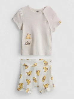 0–18 Monate | „Disney Winnie Puuh“ Wickeltop und Shorts für Neugeborene