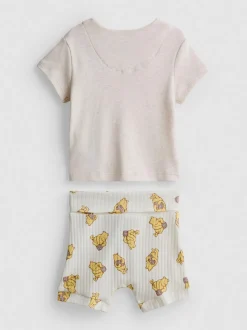 0–18 Monate | „Disney Winnie Puuh“ Wickeltop und Shorts für Neugeborene