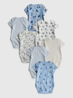 0–36 Monate | Kurzärmelige „Disney Micky Maus“ Bodys, 7er-Pack