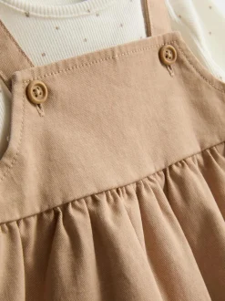 0–18 Monate | Langärmeliger Body und Trägerkleid für Neugeborene im Set
