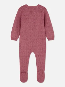 0–9 Monate | Strickschlafanzug für Neugeborene