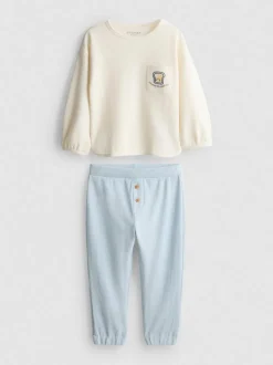0–18 Monate | Sweatshirt und Jogginghose mit hohem Baumwollanteil für Neugeborene im Set