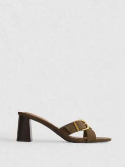 Mules mit Blockabsatz und Schnalle