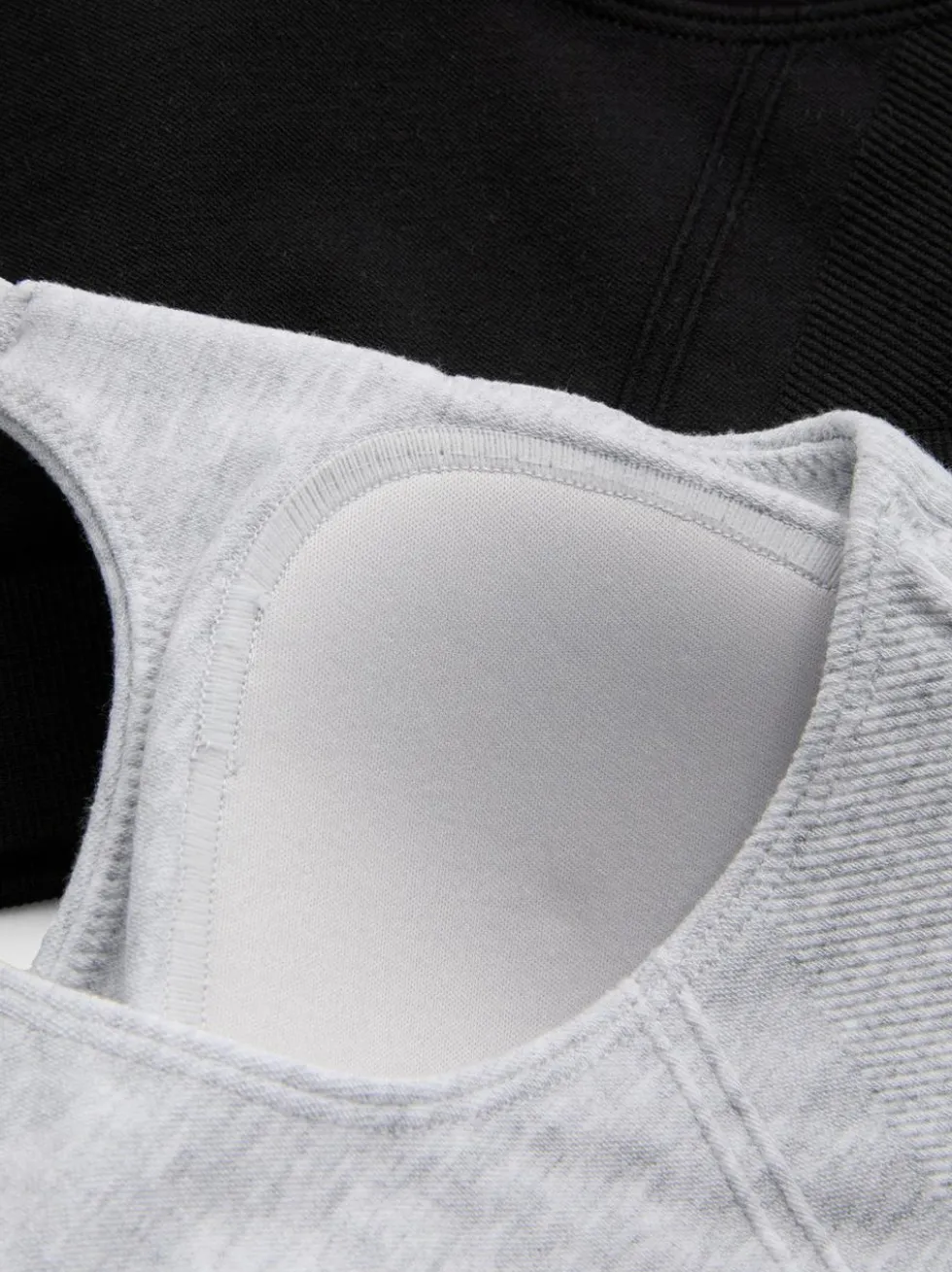 Nahtlose Sport-BHs, 2er-Pack