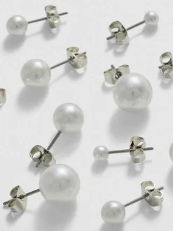 Ohrstecker mit Perlmutteffekt, 12er-Pack
