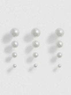 Ohrstecker mit Perlmutteffekt, 12er-Pack