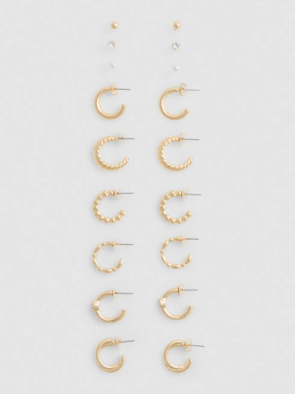 Ohrstecker und Creolen, 9er-Pack