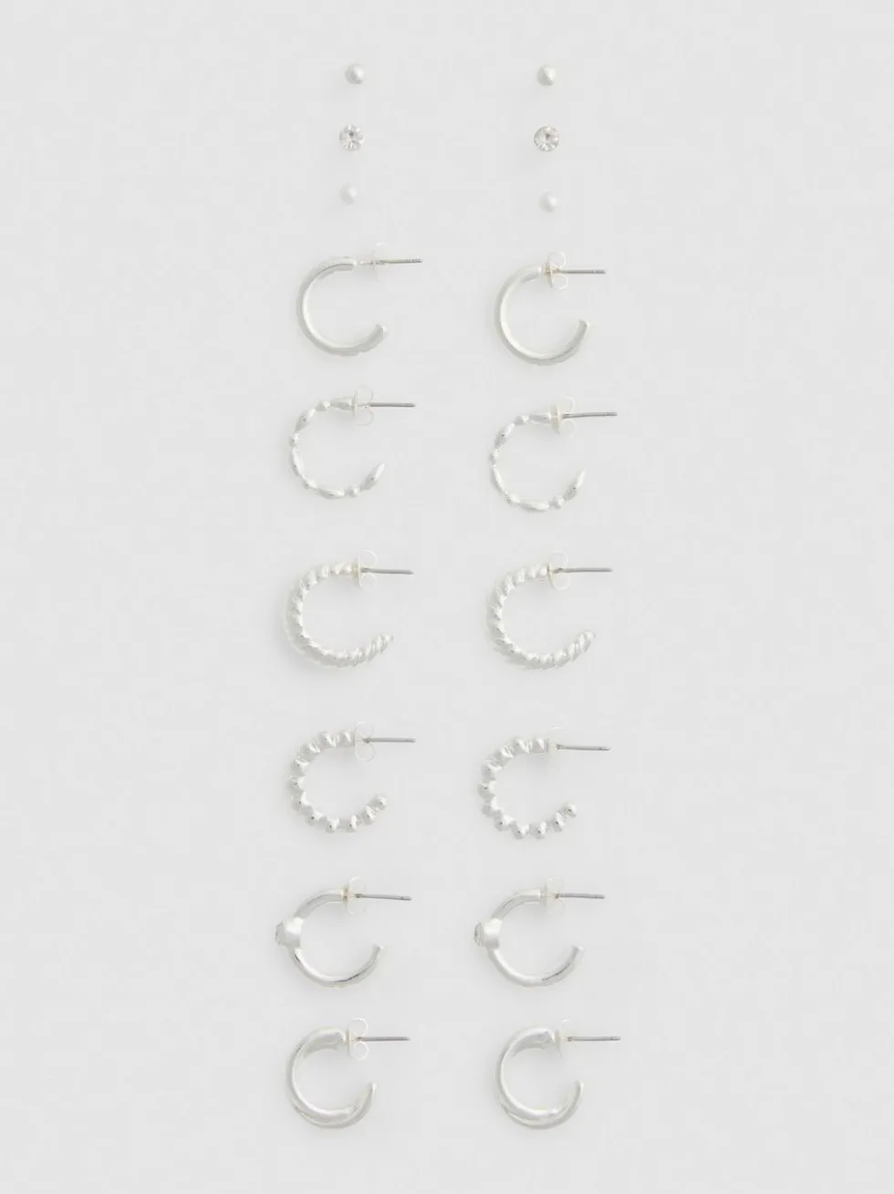 Ohrstecker und Creolen, 9er-Pack