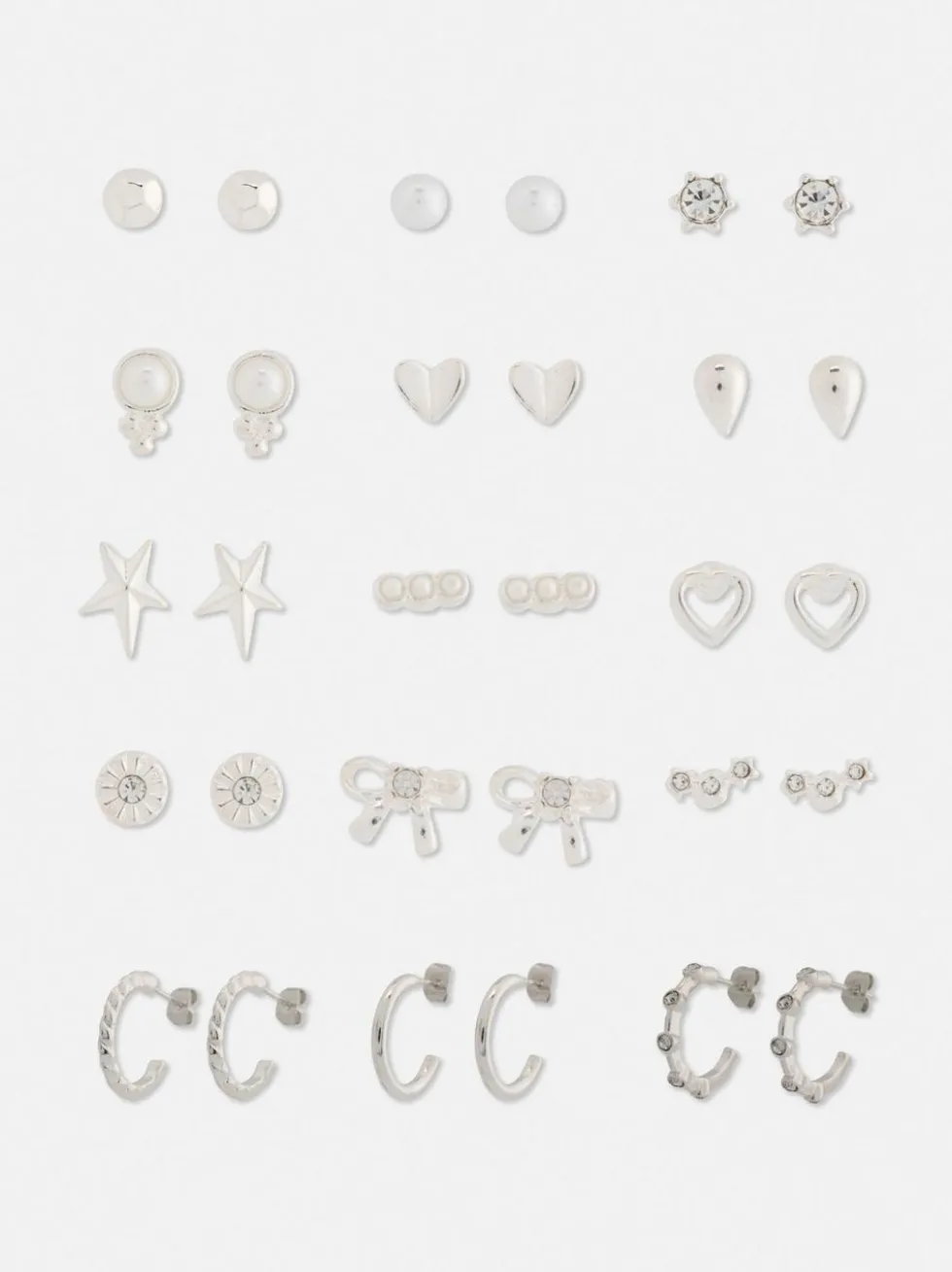Ohrstecker und Creolen, 15er-Pack