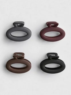 Ovale Haarklammern, 4er-Pack