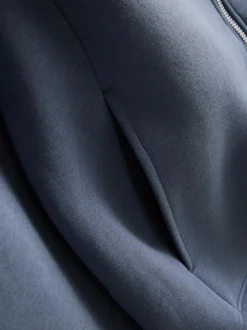 Oversized-Hoodie aus Baumwollmischung mit Reißverschluss