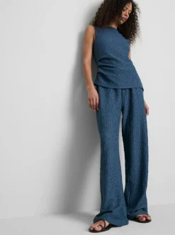„Paula Echevarría“ Hose in Knitteroptik mit weitem Bein