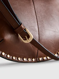 „Paula Echevarría“ Kunstleder-Schultertasche mit Nieten