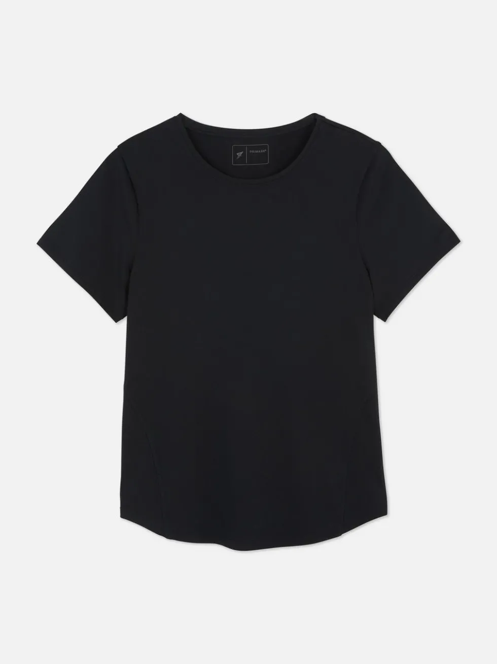 Performance-T-Shirt mit abgerundetem Saum
