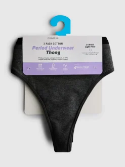 Perioden-Tangas mit hohem Baumwollanteil, 3er-Pack