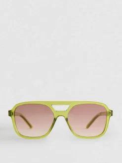 Pilotensonnenbrille mit transparenter Fassung