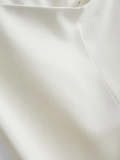 Plissierte Jerseyhose mit weitem Bein