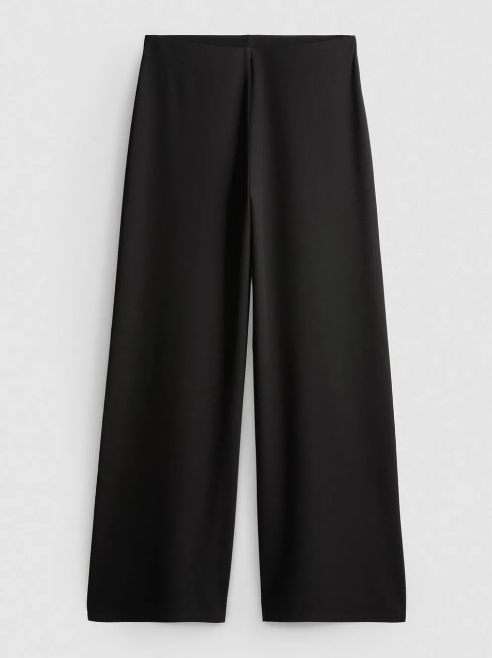 Plissierte Jerseyhose mit weitem Bein