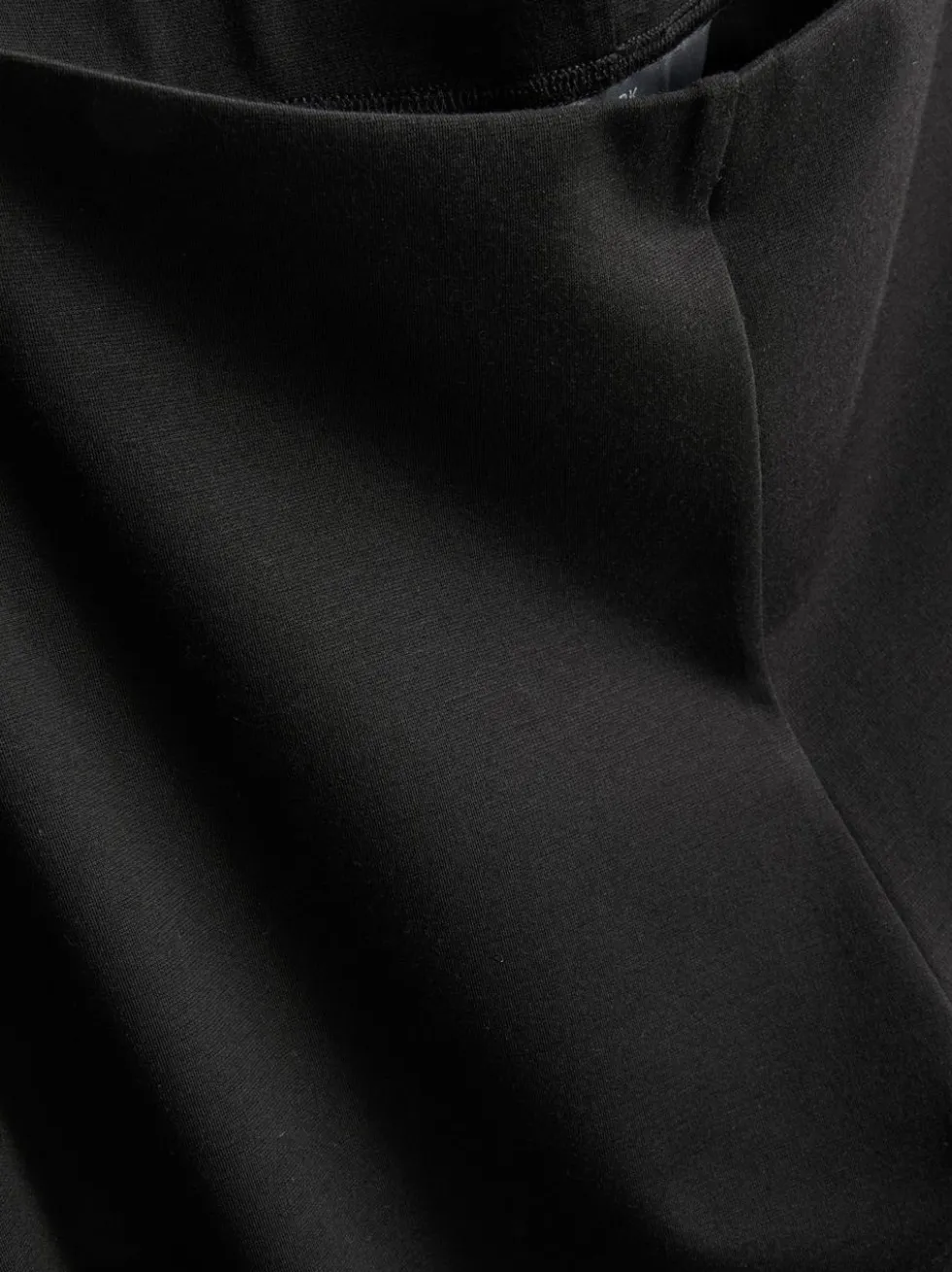 Plissierte Jerseyhose mit weitem Bein